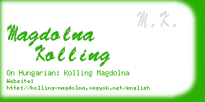 magdolna kolling business card
